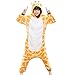 Afoxsos Women's Soft Fleece Animal Cartoon Onesie Adult Pajamas Giraffe