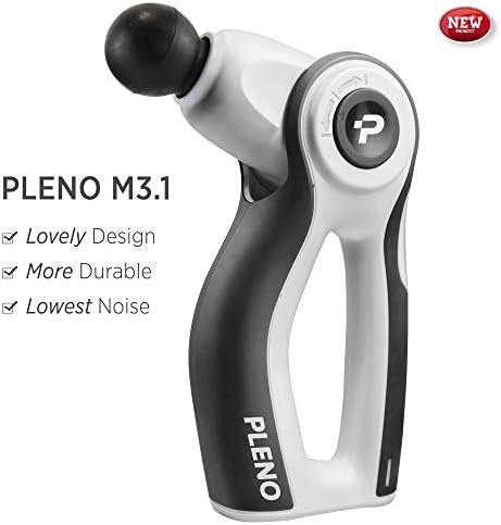 Professional Deep Muscle Massager: Pleno Powerful Handheld Tissue Massager Gun, Cordless Muscle Stimulation Vibration Device, Pain Relief Percussive Therapy (M 3.1)