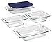 Pyrex 5 Piece Easy Grab Bakeware Set, Clear