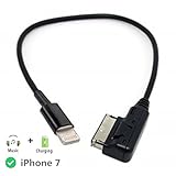 HAIN Media In AMI MMI MDI AUX Music Charging Interface Cable For Audi A3 A4 A5 A6 A8 Q5 Q7 TT and Volkswagen Jetta GTI GLI Passat CC Tigun Touareg EOS & Iphone 7 plus 6 6s 6 5s iPad Mini Air