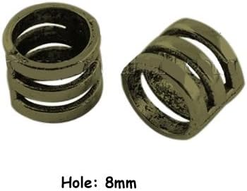 Dreadz Bronze Hollow Spiral Dreadlock Hair Bead (8mm Hole) x 1 Bead