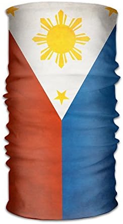 Philippine Flag Multifunctional Magic Headwear 12-in-1 Men&Women Tube Scarf Facemask Headbands Neck Gaiter Bandana Balaclava Helmet For Outdoor Running Yoga Work Out