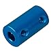 IBEUTES Blue 6mm to 6mm Aluminum Shaft Coupling Rigid Coupling Coupler Motor Connector with Spanner Pack 2PCS