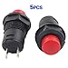 TOOGOO(R) 5 Pcs x Momentary Dash OFF-(ON) N/O Push-Button Switch Car/Boat/Truck 9V/12V/24V