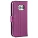 Galaxy S7 Case, Abacus24-7 Samsung Galaxy S7 Wallet Case, Leather Flip Cover and Stand for Samsung S7 Phone, Purple