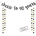 Cheers to 40 Years Gold Glitter Banner For Adult 40th Birthday Party Supplies Wedding Anniversary Party Decorations