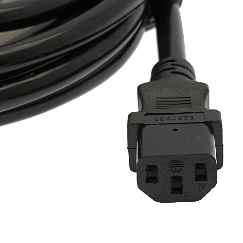 GOWOS (10 Pack) 8Ft Power Extension Cord C13 to C14 Black/SJT 14/3