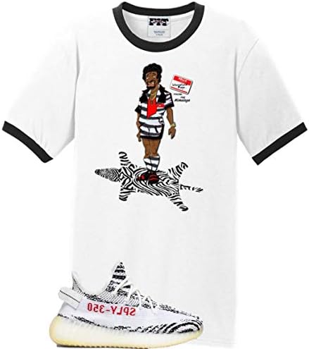 We Will Fit Blk/Wht Jerome Shirt to Match Adidas Yeezy Boost 350 V2 Zebra yebra