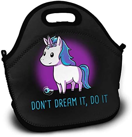 Do Not Dream It Do It Portable Lunch Tote Bags, Takeaway Lunch Box, Outdoor Travel Fashionable Handbag for Men Women Kids Girls