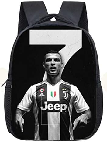 JarilnMo Cristiano Ronaldo 3D CR7 juventus pre-k and kindergarden school kids Backpack assorted styles (color9)