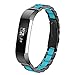 Greeninsync Compatible with Fit Bit Alta HR and Alta Bands Metal, Replacement for Fit Bit Alta Stainless Steel Band Adjustable Accessories Metal Wristband Small Large for Fit Bit Alta Bracelet -Teal