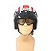 MMG Motorcycle Cruiser 3/4 Shell Open Face Helmet Snap-On Visor, Stars and Stripes American Patriot Medium, Includes Goggles
