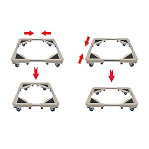 SPACECARE 4 Rubber Locking Swivel Wheels Telescopic