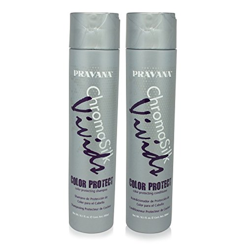 PRAVANA CHROMASILK VIVIDS COLOR PROTECTING SHAMPOO & CONDITIONER SET 10.1oz Each by Pravana
