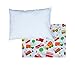 YourEcoFamily Toddler Pillow-14x19,Certified Organic Shell w/Organic Cotton Pillowcase -Soft,Colorful and Loved by Toddlers (Cars)