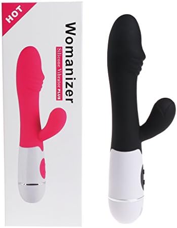 Horoshop 9'' 10 Multi Speed Waterproof Women Body Massager Wand, Realistic Rabbit Dilldó Toys, Fluttering Rabbit Body Msaager for Women (Black)