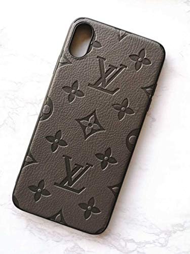 Leather Phone Case, Luxury Parttern Slim Fit Shock Absorption iPhone Xs Max Case, Compatible with iPhone Xs Max - Brown
