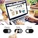 sweguard Webcam Cover Slide,Laptop Camera Cover Slide(8-Packs) WENDU Computer Camera Cover Fits Phones, MacBook Pro, Computers Strong Adhesive,Protecting Privacy& Security(5 Black+3 White)