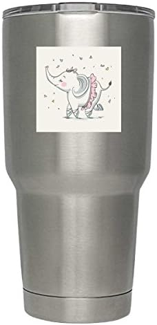 Ballerina Elephant - 3.5" Decal - for Stainless Steel Tumbler