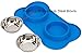BINGPET Stainless Steel Dog Bowl No Spill Food and Water Double Bowls for Pet Puppy Cat with Silicone Mat