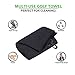 FINGER TEN Golf Towels for Golf Bags with Clip Tri-fold 24''X16'' Value 3 Pack, Waffle Towel for Men Women Cleaning, Hook and Loop in Color Black White Grey