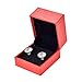 Studs Earrings,18k White Gold Plated Cubic Zirconia Cushion Shape Halo Stud Earrings CZ Earrings for Women for Teen Girls