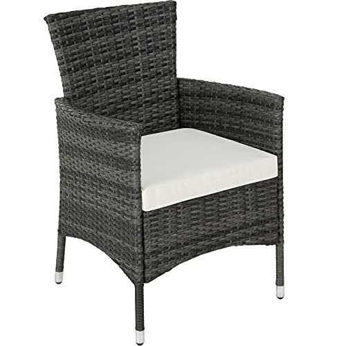 Yeer Stahl Poly Rattan Sitzgruppe Rattanmöbel Gartenset Gartenmöbel Essgruppe grau – Bild 5