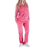 Women's 2 Piece Outfits Velvet Zip Hoodie Sweatshirt & Sweatpants Sweatsuits and Velour Tracksuit Sets Jogging Suit