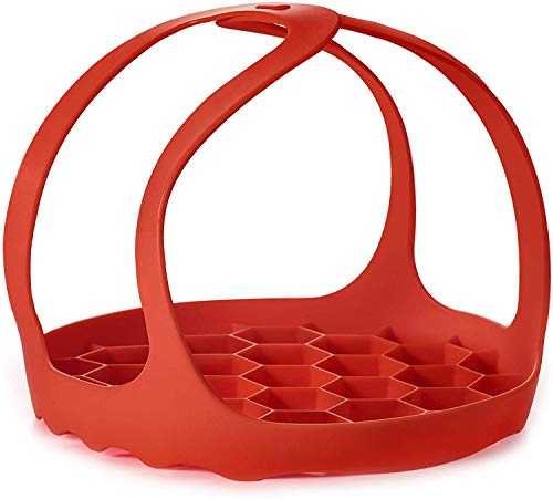 Silicone Trivet For Instant Pot | Fits 6,8 Qt Instapot, Ninja Foodi and Other Pressure Cookers | 3-in-1 - Bakeware Pan Sling Lifter, Egg Rack, and Roasting Rack - Thumbnail 7