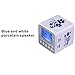 Haoponer Portable Mini Digital Display Screen Speaker USB Flash Drive Micro SD/TF Card Music MP3 Player FM Radio Blue and White Porcelain Plastic White/Blue-1