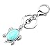 Jovivi Sea Turtle Natural Crystal Stone Multicolored Keychain Gemstone Chakra Keyring for Couple Best Friend Gift