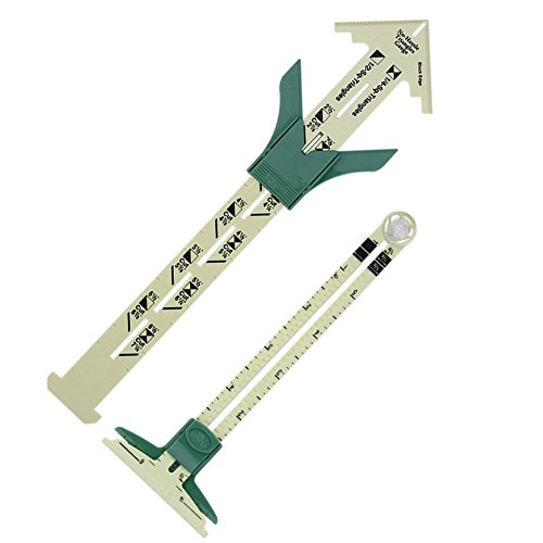 AhlsenL 2 Pack Sliding Gauges - Triangles Gauge & T Gauge 5-in-1 Sewing Gauge Multi-Functional Measuring Tool No-Hassle Easy Marking