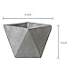 MyGift 5-Inch Modern Planter - Mini Gray Concrete Geometric Design Succulent Cacti Plant Pot with Removable Saucer and Drainage Hole