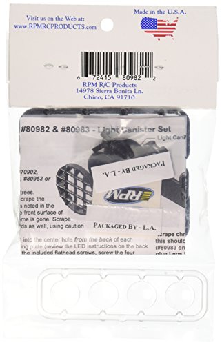 RPM Light Canister Set for RPM Slash and Nitro Slash Front Bumper, Black