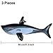 meekoo 3 Pieces Inflatable Shark Inflatable Ocean Animal Pool Toys for Beach and Party Decorations, 31.5 Inches