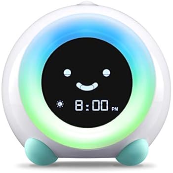 LittleHippo Mella Ready to Rise Children's Trainer, Alarm Clock, Night Light Sleep Sounds Machine (Arctic Blue)