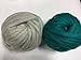 Merino Wool Super Chunky Yarn- Bulky Roving Yarn for Finger Knitting,Crocheting Felting,Making Rugs Blanket and Crafts by FLORAKNIT (Light Gray, Medium-20mm 0.55LB)