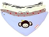 Kiddlywinks Bandana Bib Set - Cute New Baby Gift or Toddler Bib Set