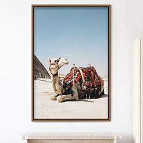 signwin Framed Canvas Wall Art Camel Animals Camels...