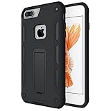 iPhone 7 Plus Case, Vabogu [Heavy Duty] Soft TPU & Hard PC Rugged Dual Layer Case with kickstand For iPhone 7 Plus & iPhone 6 Plus (Black)