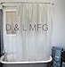 DL Extra Wide Vinyl Shower Curtain for a Clawfoot Tub Matte Opaque Without Magnets 180
