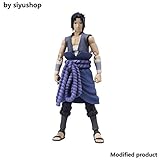 Siyushop Naruto Shippuden Sasuke Uchiha Action Figure (Itachi Battle) - Equipped with Weapons and Replaceable Hands - High 15CM