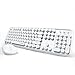 Wireless Keyboard and Mouse, UHURU Wireless Full-Size Keyboard and Cordless Mouse with Comfortable Round Key and Smart Power-Saving for Computer, Laptop