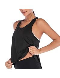 DREAM SLIM camisas de yoga para mujer, con espalda descubierta, para entrenamiento, deportes, espalda cruzada, camiseta sin mangas
