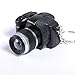 Inverlee Multi-function Lovely Mini LED Camera Key Chain Pendants Rings Chain Cartoon Women Car Bag Key Ring (Black)
