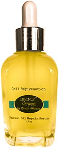 Simply PEACE Cell Rejuvenating Facial - Vegan Facial Serum Oil with Pure Hyaluronic Acid & CoQ10 - Natural/Organic - Therapeutic Grade Moroccan Rose & Neroli Oil -NO Added Chemicals(1.7 oz)