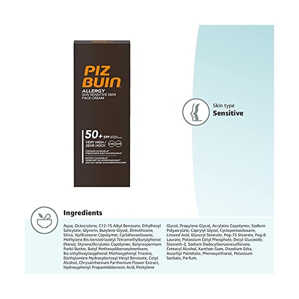 Piz-Buin-Allergy-Sun-Sensitive-Skin-Face-Cream-SPF50-50ml Piz Buin Allergy Sun Sensitive Skin Face Cream SPF50+, 50ml