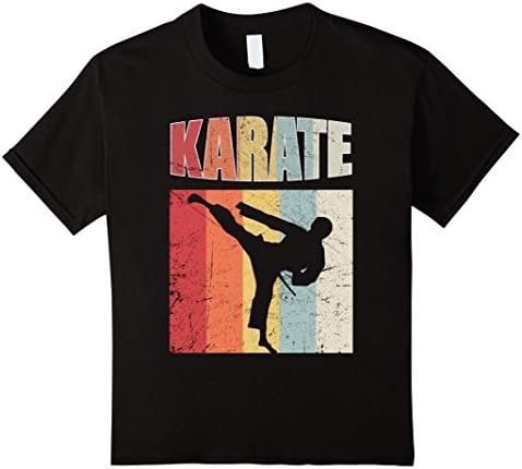 Kids Vintage Karate T-shirt 12 Black