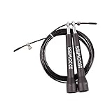Gowiss Jump Rope - Fast Speed & Adjustable Steel Wire Skipping Ropes - Includes Carrying Bag Spare Cable & Screw Kit - Double Unders,Boxing,Cross Training Fitness and Cardio