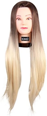 BIGWAVE® Silky imported soft dummy for Practice/Cutting/styling For Trainers (Black & Light Blonde)